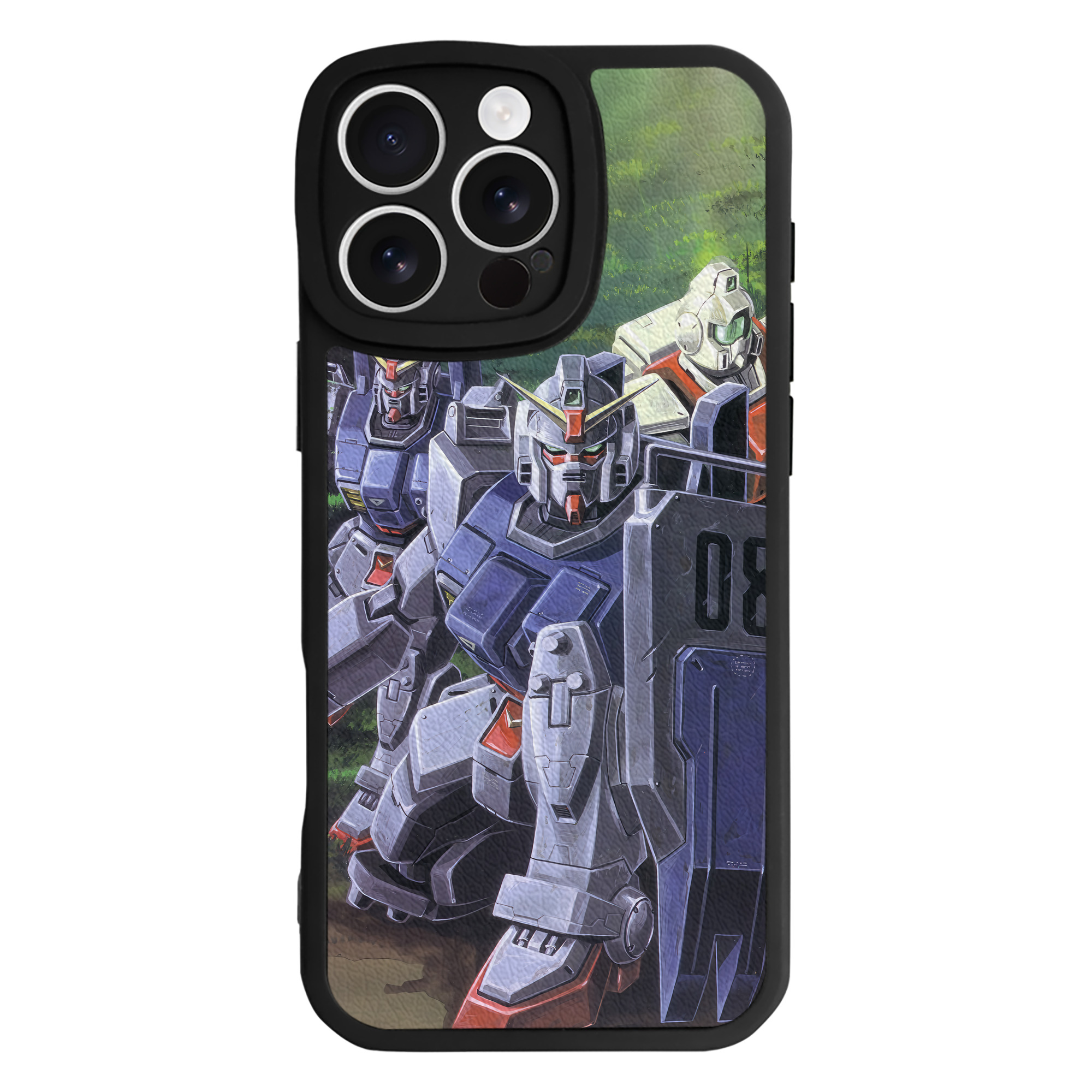 （画像用） 機動戦士ガンダム Mobile Suit Gundam 【iPhone 16シリーズ対応】シリコンスマホケース（レザー調） 材質：シリコン